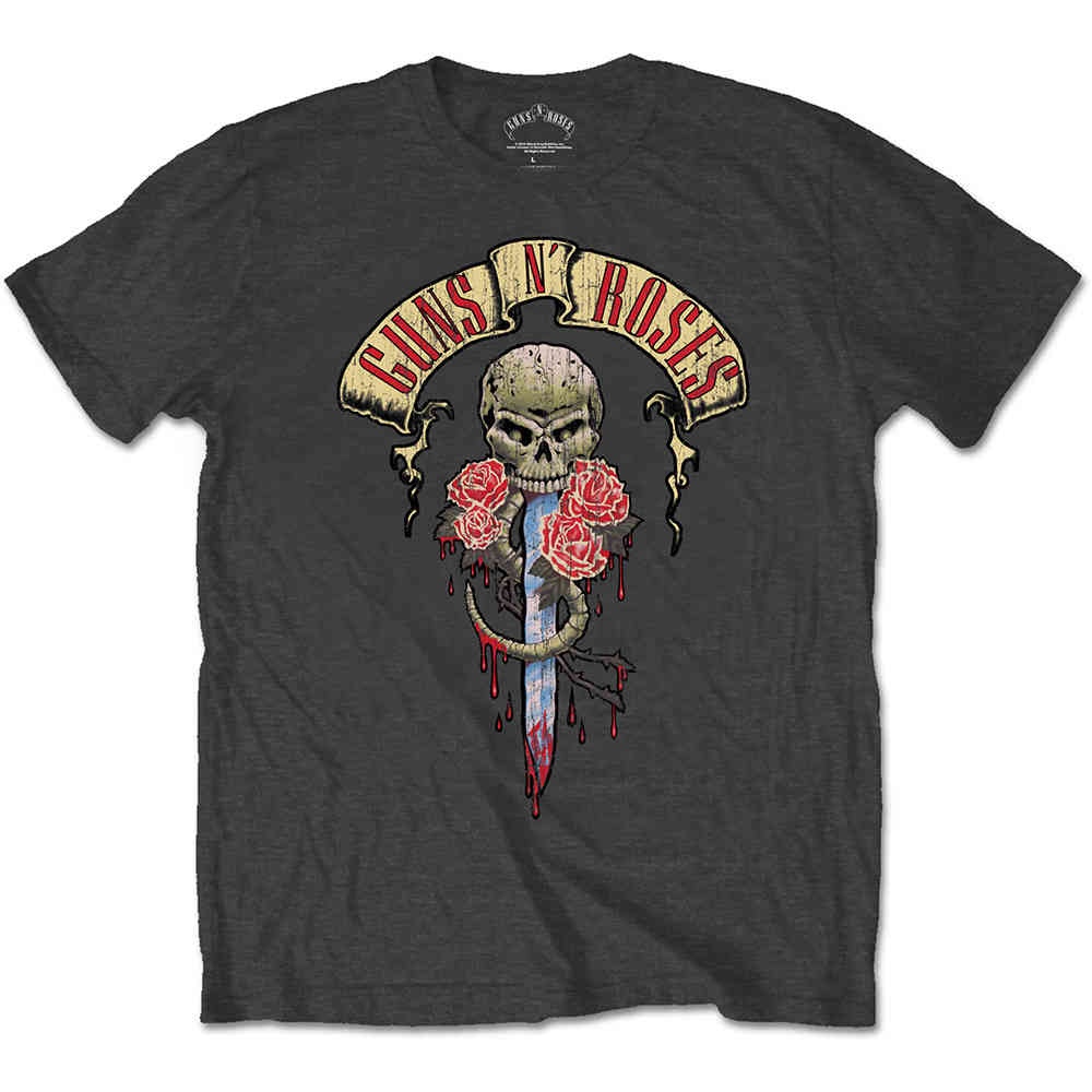 Guns N' Roses - Dripping Dagger Heren T-shirt - Grijs